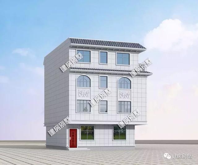 平屋頂+大露臺(tái)農(nóng)村自建房，室外晾曬空間多。