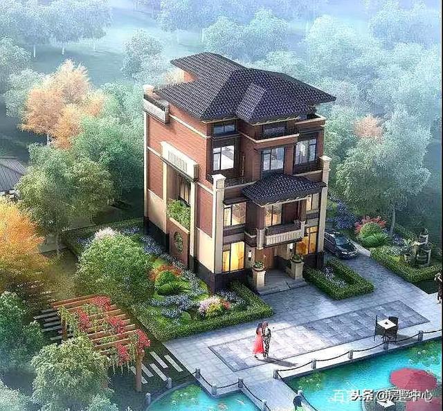 三層新中式別墅設(shè)計圖，外觀獨特精美，這樣的房子才值得傳承