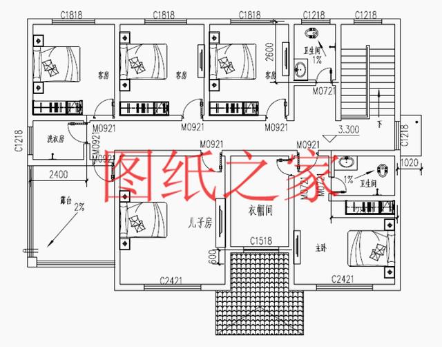 現代風二層別墅設計圖，180平只要35萬，心動不如行動！