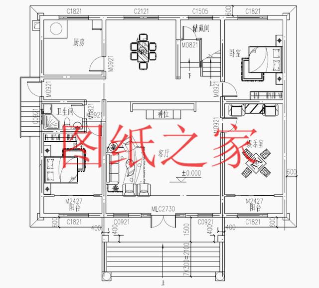 現代風二層別墅設計圖，180平只要35萬，心動不如行動！