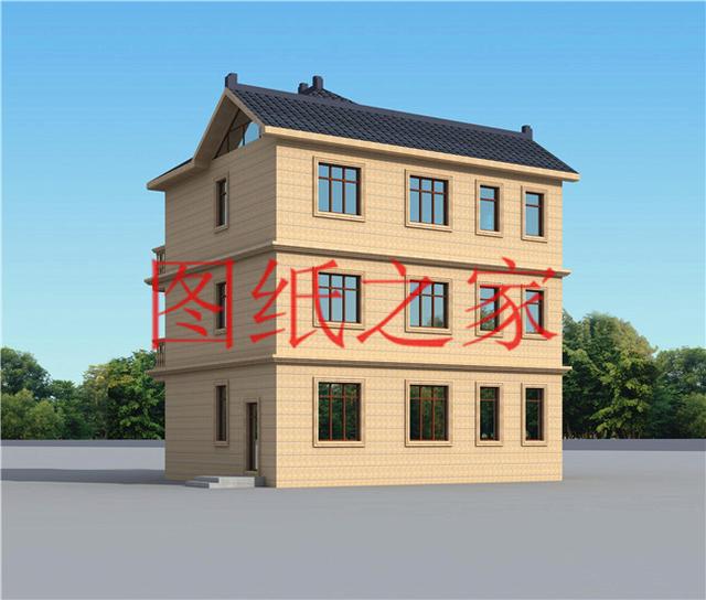 開間只有10米，占地不到100平的三層別墅設計圖，霸氣外漏！