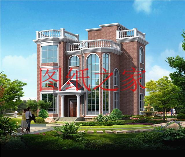 開間只有10米，占地不到100平的三層別墅設計圖，霸氣外漏！