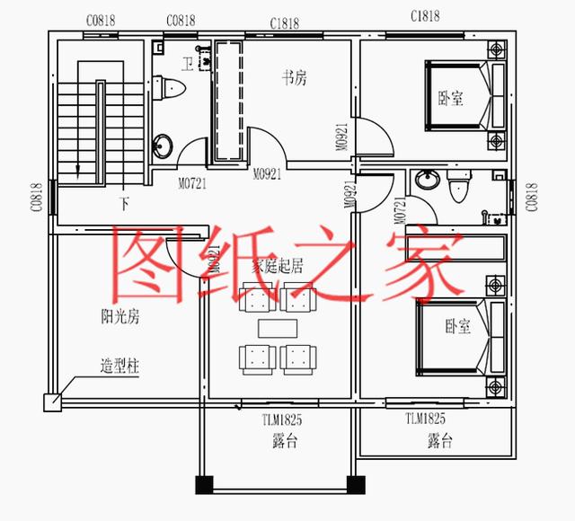 開間只有10米，占地不到100平的三層別墅設計圖，霸氣外漏！