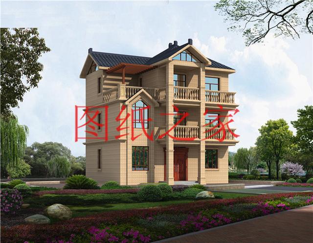 開間只有10米，占地不到100平的三層別墅設計圖，霸氣外漏！