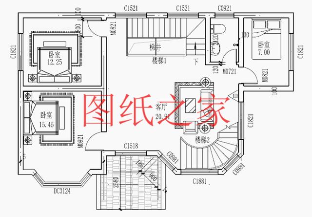 開間只有10米，占地不到100平的三層別墅設計圖，霸氣外漏！