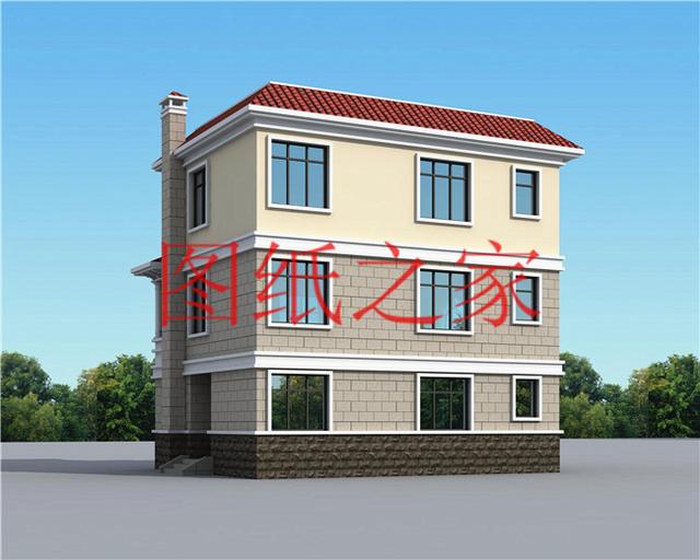 開間只有10米，占地不到100平的三層別墅設計圖，霸氣外漏！