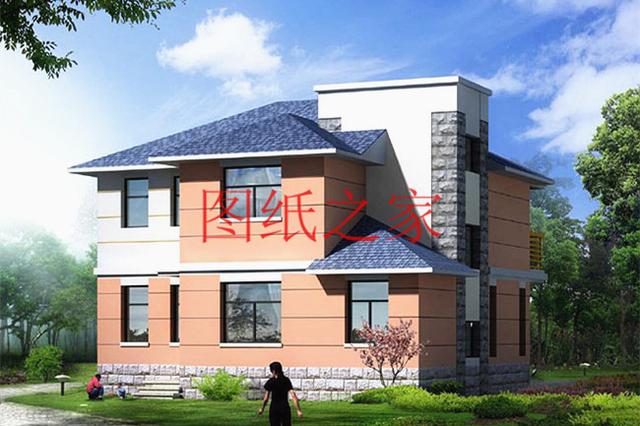 時尚小戶型獨棟二層別墅圖，占地100平左右，夠用也不浪費！