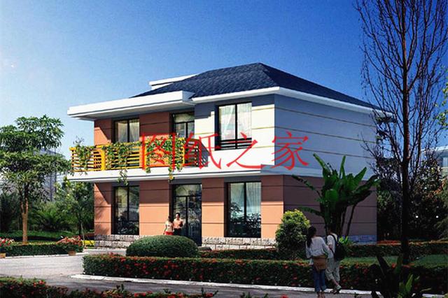 時尚小戶型獨棟二層別墅圖，占地100平左右，夠用也不浪費！