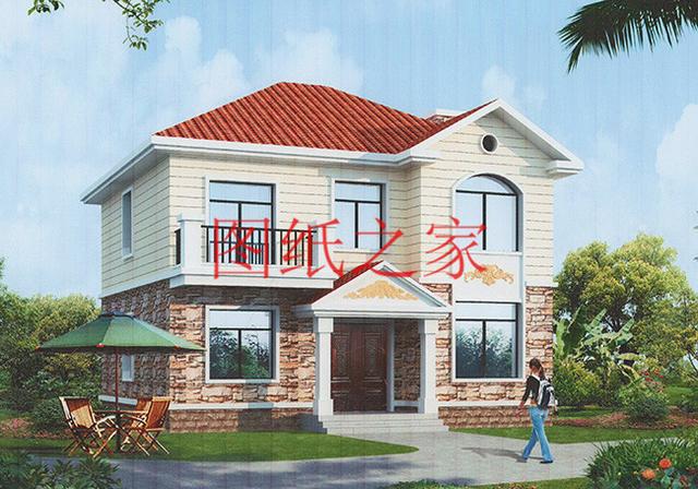 時尚小戶型獨棟二層別墅圖，占地100平左右，夠用也不浪費！