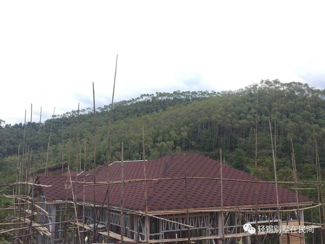 實拍一個月完工輕鋼別墅，建好后外觀好看