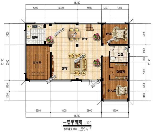 帶院子的中式別墅戶型圖，這才是成功人該有的生活