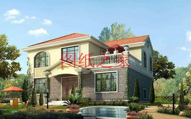 戶型方正的二層別墅圖，占地120平進深9米多，非常符合農(nóng)村需求！