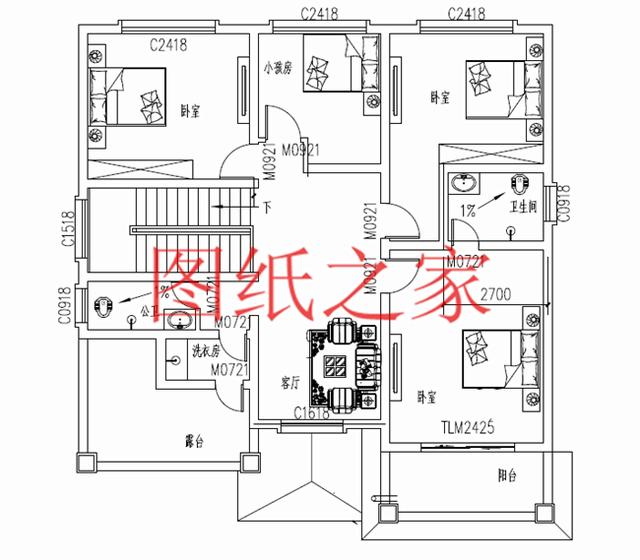 12X12米農村二層別墅設計圖，功能齊全造價實惠，大家都說好！