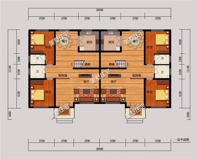 5款農(nóng)村雙拼別墅設(shè)計圖，有兄弟這樣建房，走出去超有面子