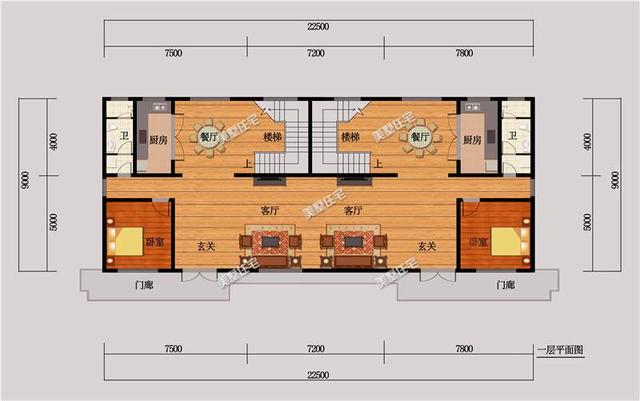 5款農(nóng)村雙拼別墅設(shè)計圖，有兄弟這樣建房，走出去超有面子
