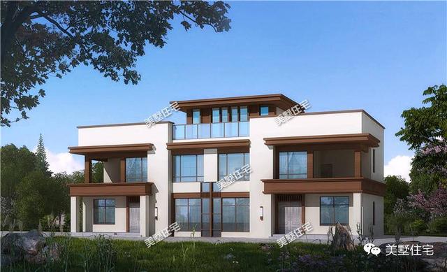 5款農(nóng)村雙拼別墅設(shè)計圖，有兄弟這樣建房，走出去超有面子