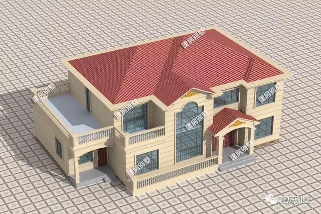 大戶型的農村自建房方案，復式客廳，建了睡覺偷著笑