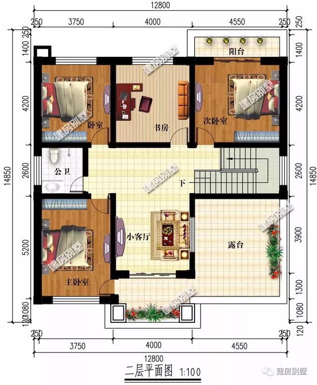 現代簡約風格的農村二層自建房，第一棟帶車庫，第二棟23萬