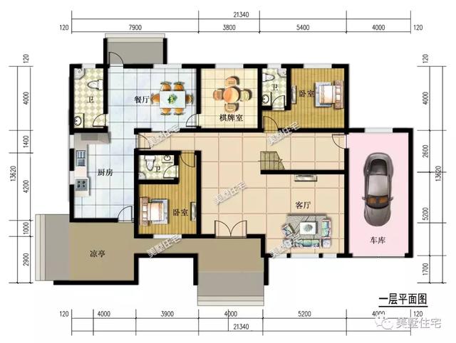 這款別墅設計圖顏值高上檔次，車庫+獨立餐廚，建一棟衣錦還鄉