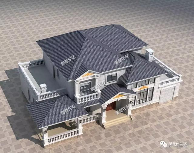 這款別墅設計圖顏值高上檔次，車庫+獨立餐廚，建一棟衣錦還鄉