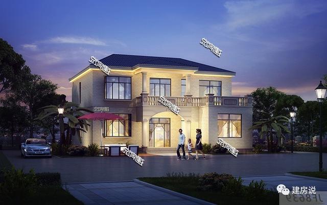 這套實用又漂亮的二層別墅設計圖，高端大氣上檔次，一點不輸高層