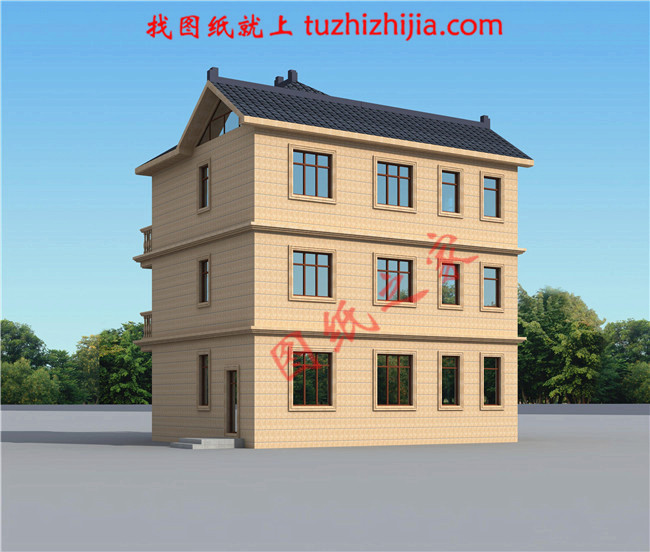 新農村三層樓房設計圖,造價17萬圖片含設計，簡單好看還省錢！