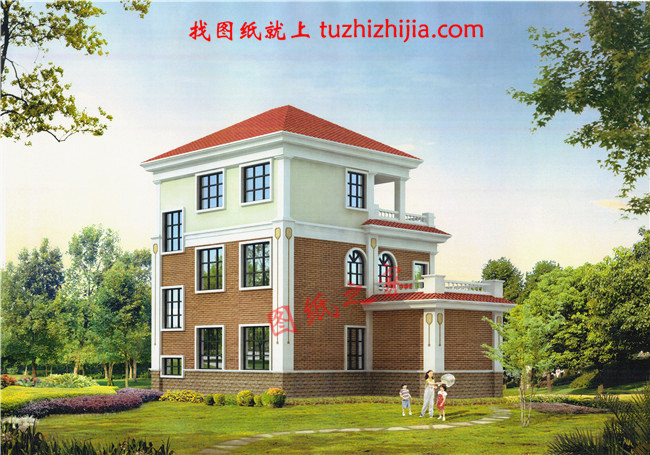 新農村三層樓房設計圖,造價17萬圖片含設計，簡單好看還省錢！