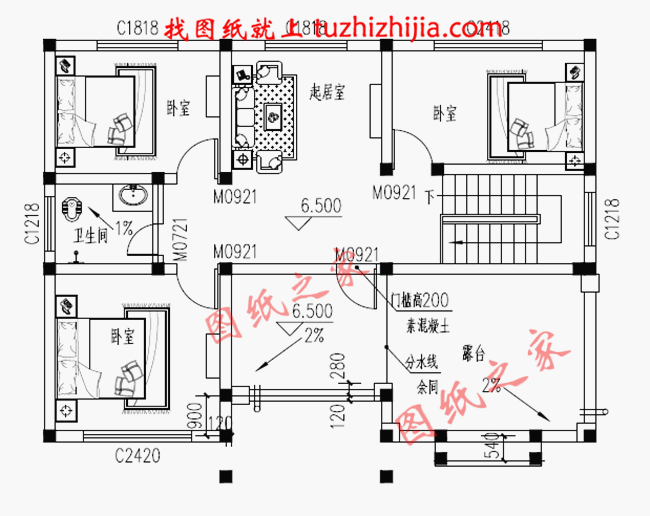 新農村三層樓房設計圖,造價17萬圖片含設計，簡單好看還省錢！
