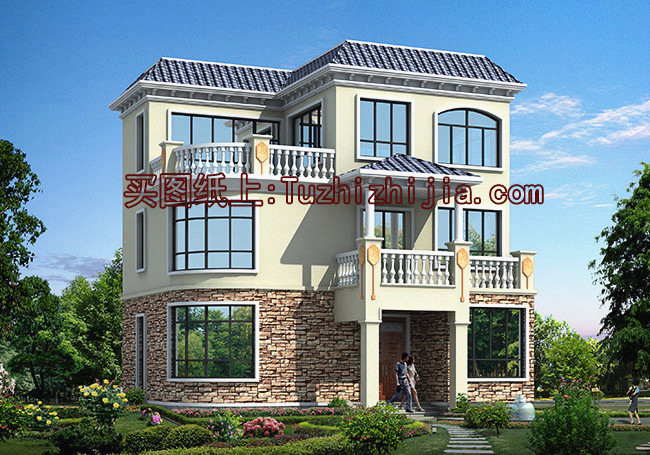 新農村三層樓房設計圖,造價17萬圖片含設計，簡單好看還省錢！