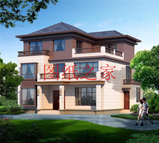 10X12、12X10米兩種尺寸的120平農村三層別墅，造價只要30多萬！