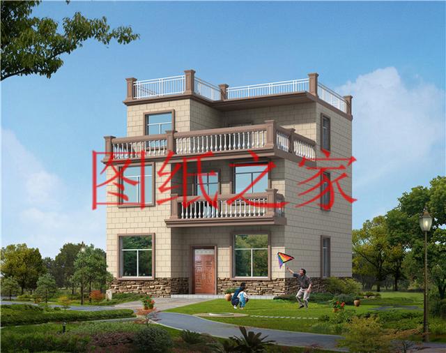 10X12、12X10米兩種尺寸的120平農村三層別墅，造價只要30多萬！