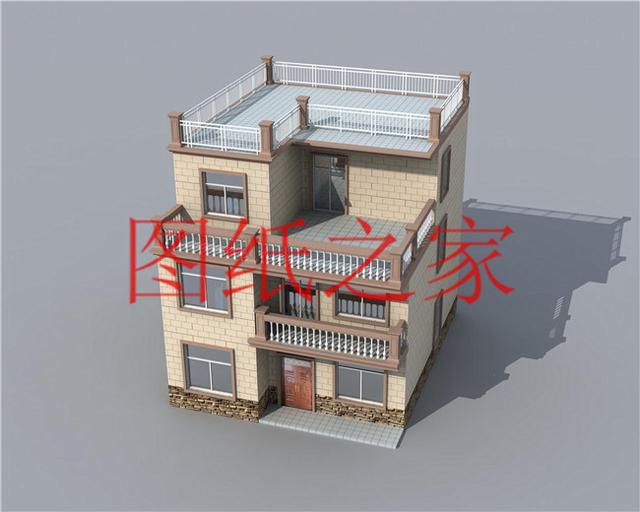 10X12、12X10米兩種尺寸的120平農村三層別墅，造價只要30多萬！