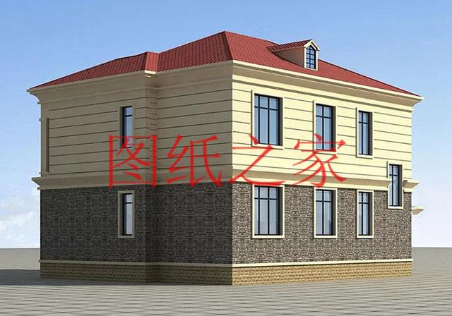 130平12X11米三層別墅，主體造價才40萬，這下里子面子全有了！