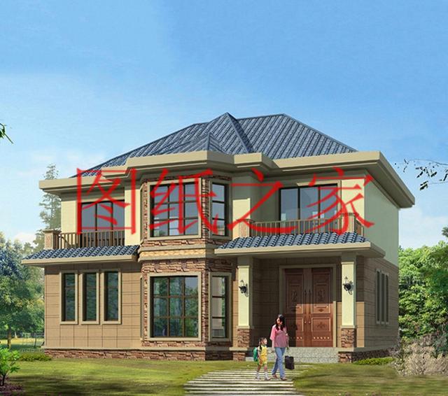 130平12X11米三層別墅，主體造價才40萬，這下里子面子全有了！