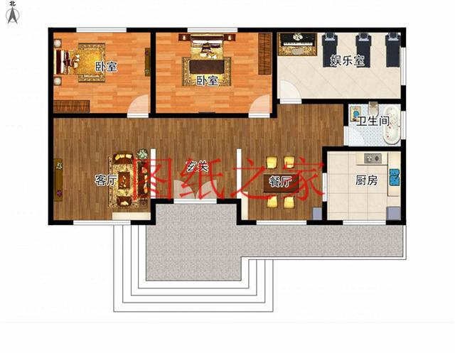 開間15米的農(nóng)村平房，歐式別墅簡單大氣，非常適合農(nóng)村修建！