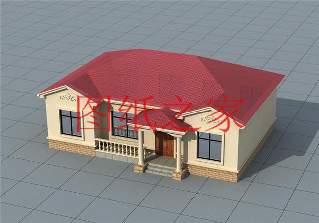 開間15米的農(nóng)村平房，歐式別墅簡單大氣，非常適合農(nóng)村修建！