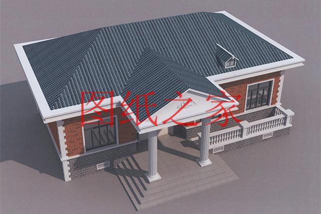 開間15米的農(nóng)村平房，歐式別墅簡單大氣，非常適合農(nóng)村修建！