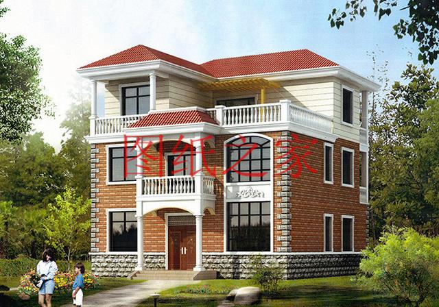 11X11米經典大氣農村三層別墅，方正戶型大家都喜歡！