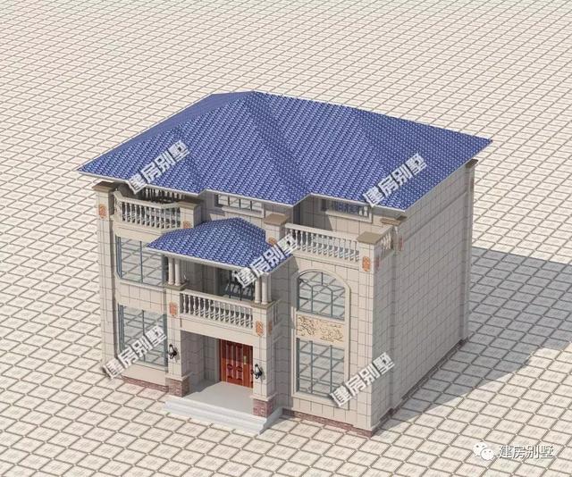 12×10.9米農(nóng)村三層別墅設(shè)計(jì)方案，衣物晾曬空間處理得非常巧妙