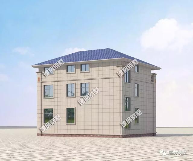 12×10.9米農(nóng)村三層別墅設(shè)計(jì)方案，衣物晾曬空間處理得非常巧妙