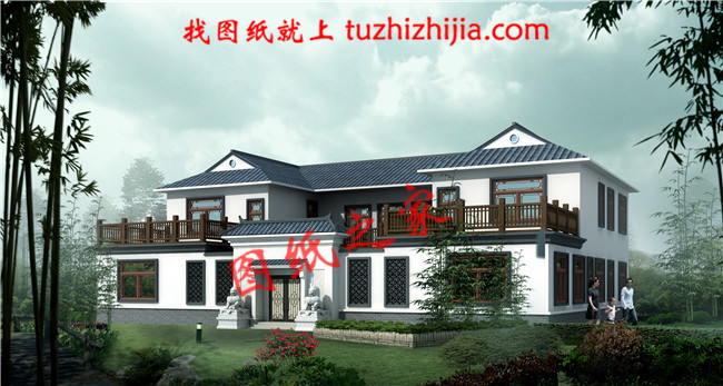 農(nóng)村四合院房屋圖片及設(shè)計圖，白墻黛瓦的江南風(fēng)格