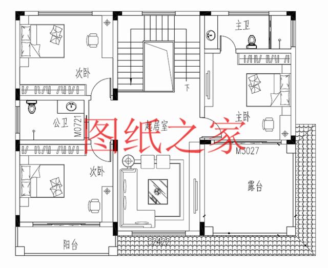13x10米三層實用戶型，1帶車庫，1、3都有露臺，造價只要30萬！
