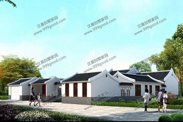 最美的農村一層中式四合院，武漢黃總蓋完這套別墅，全村人都羨慕！