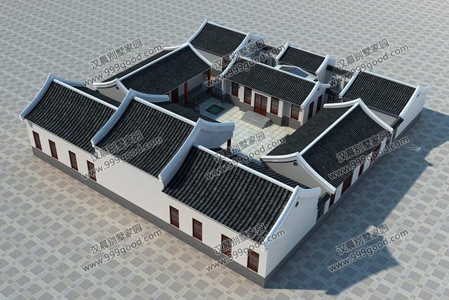 最美的農村一層中式四合院，武漢黃總蓋完這套別墅，全村人都羨慕！