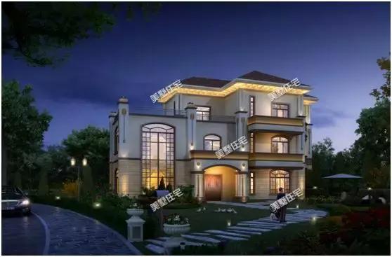 6套帶挑空客廳的簡歐風農村別墅設計，建好就是村里地標