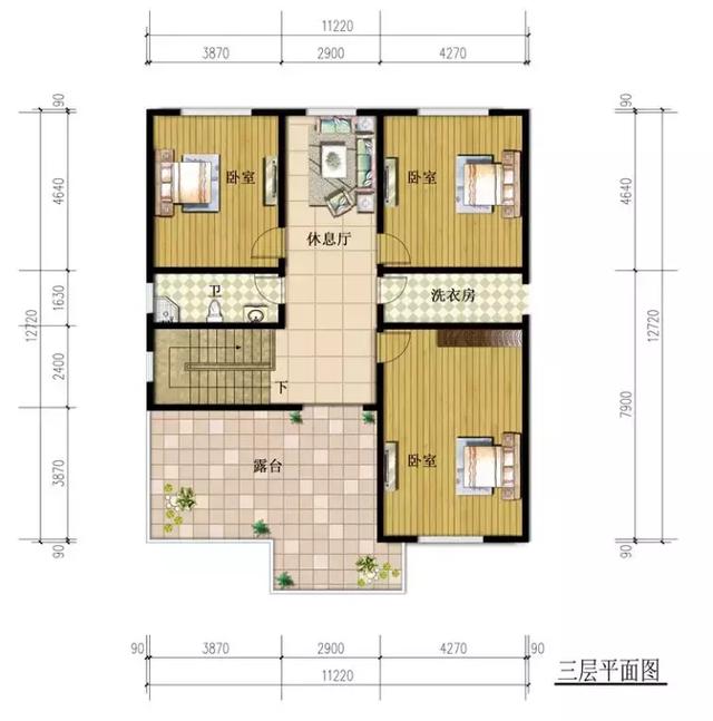 6套帶挑空客廳的簡歐風農村別墅設計，建好就是村里地標