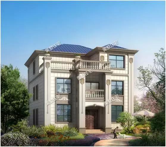 6套帶挑空客廳的簡歐風農村別墅設計，建好就是村里地標