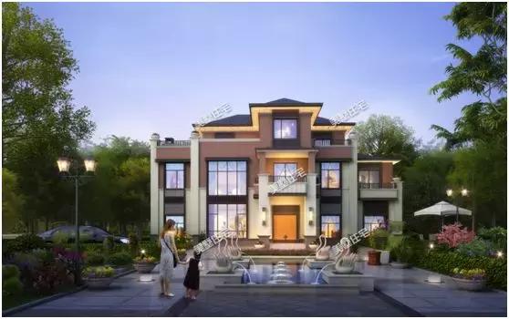 6套帶挑空客廳的簡歐風農村別墅設計，建好就是村里地標