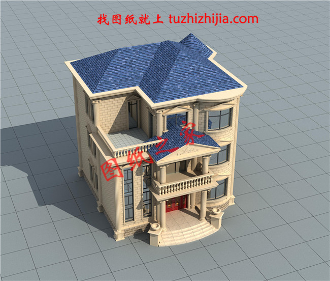 150平米左右歐式三層鄉(xiāng)村別墅設(shè)計(jì)圖，客廳中空