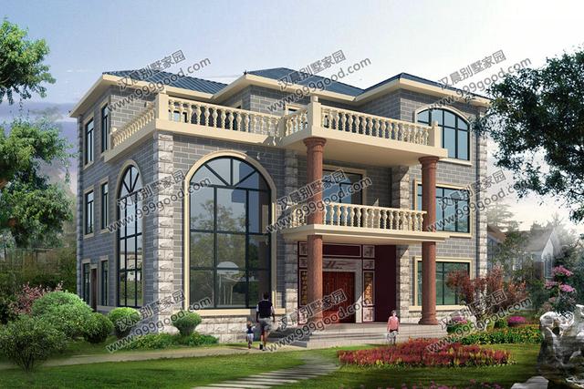 別墅建成之后比效果圖還好看！14.1X11.3米才40萬真是優秀！